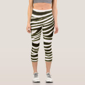 BLACK ZEBRA PATTERN CAPRI LEGGINGS (Vorderseite)