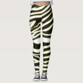 BLACK ZEBRA PATTERN LEGGINGS (Vorderseite)