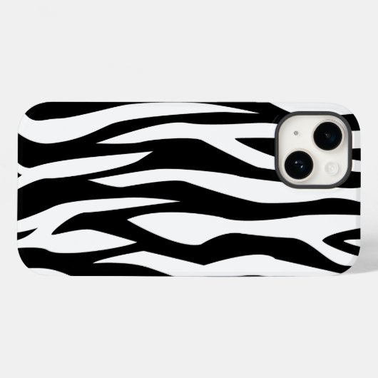 Black Zebra Print Case-Mate iPhone Hülle (Rückseite (Horizontal))