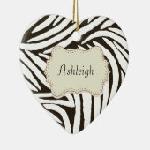 Black Zebra Print Keramikornament (Rechts)