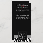 Black Zebra Print Monogram Wedding Program Programm (Vorne/Hinten)
