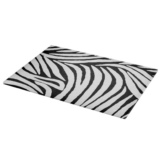 Black Zebra Print Schneidebrett (Ecke)