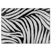 Black Zebra Print Schneidebrett (Vorderseite)