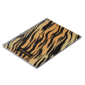 Black Zebra Stripes Gold Hintergrund Notizblock (Linke Seite)