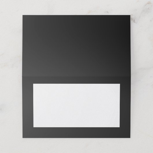 Black Zent Style Platzkarten (Außenseite Aufgefaltet)