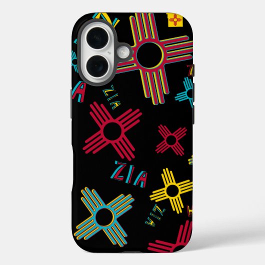 Black ZIA Collage iPhone 16 Schutzgehäuse NM Case-Mate iPhone Hülle (Rückseite)