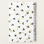 Black Zickzack Gold Stars beweisen, dass sie einen Planer (Rückseite)