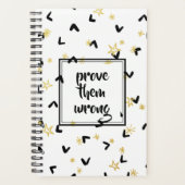 Black Zickzack Gold Stars beweisen, dass sie einen Planer (Vorderseite)