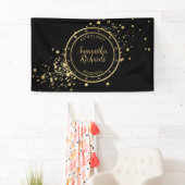 Black Zodiac Astrology Gold Stars Banner (Insitu)