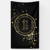 Black Zodiac Astrology Gold Stars Banner (Vertikal)