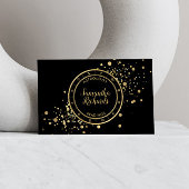 Black Zodiac Astrology Gold Stars Visitenkarte