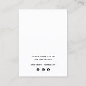 Black Zodiac Celestial Star 4 Loch Earring Visitenkarte (Rückseite)