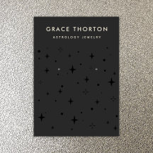 Black Zodiac Celestial Star Earring Display