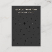 Black Zodiac Celestial Star Earring Jeweline Busin Visitenkarte (Vorderseite)