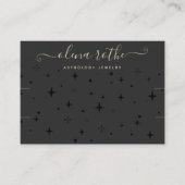 Black Zodiac Celestial Star Necklace Bracelet Visitenkarte (Vorderseite)