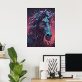 Black Zombie Unicorn Poster (Heimbüro)