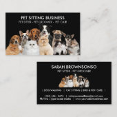Black Zuhause Pet sechs Hunde fünf Katzen Visitenkarte (Vorne/Hinten)