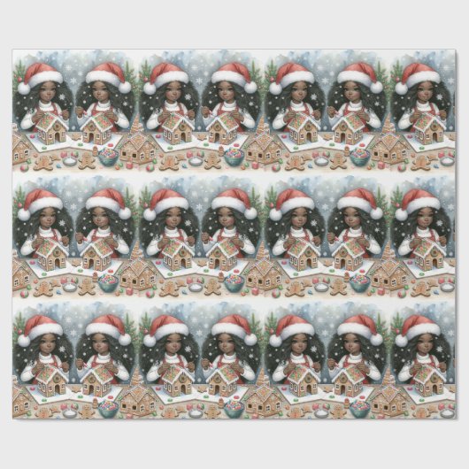 Black Zwillinge Ingwer Brot Haus Packpapier (Flach)