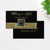 Blackand Gold Peacock Feather Gastgeschenk Hochzei (Schreibtisch)