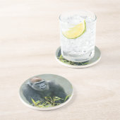 Blackback Gorilla Lope Getränkeuntersetzer (Seite)