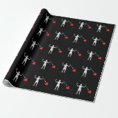 Blackbeard Edward Teach Pirate Flag Wrapping Paper Geschenkpapier (Ungerollt)