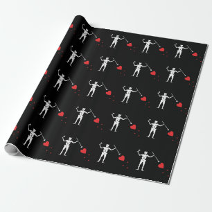 Blackbeard Edward Teach Pirate Flag Wrapping Paper Geschenkpapier