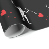 Blackbeard Edward Teach Pirate Flag Wrapping Paper Geschenkpapier (Rolleneckpunkt)