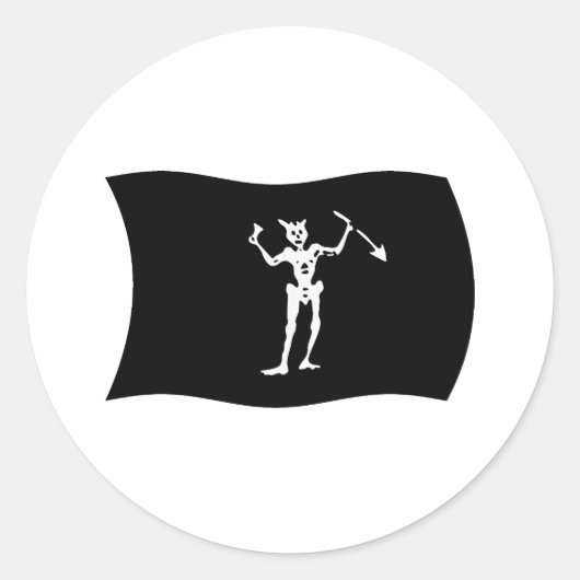 Blackbeard-Flaggen-Aufkleber Runder Aufkleber (Vorderseite)