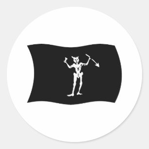 Blackbeard-Flaggen-Aufkleber Runder Aufkleber