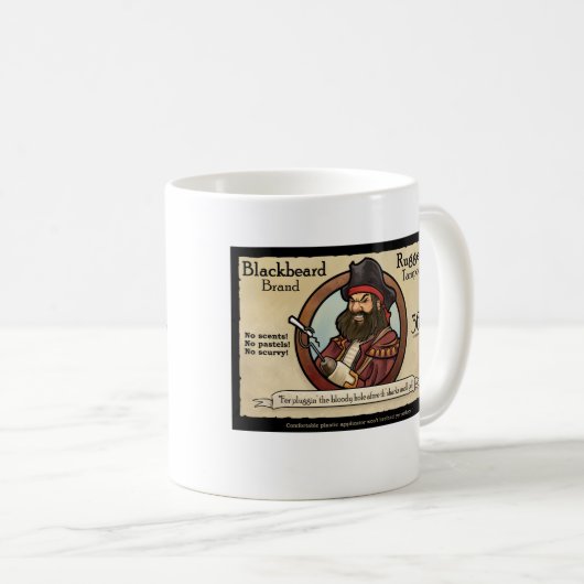 Blackbeard Marken-schroffe Tampons Kaffeetasse (VorderseiteRechts)