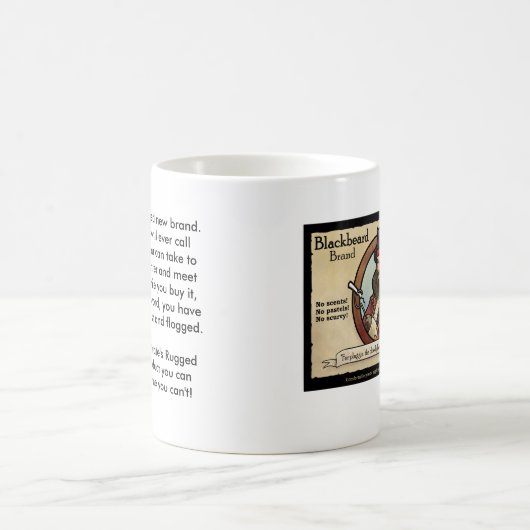 Blackbeard Marken-schroffe Tampons Kaffeetasse (Mittel)
