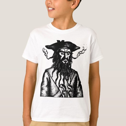 Blackbeard Pirate Captain Buccaneer Edward Teach S T-Shirt (Vorderseite)