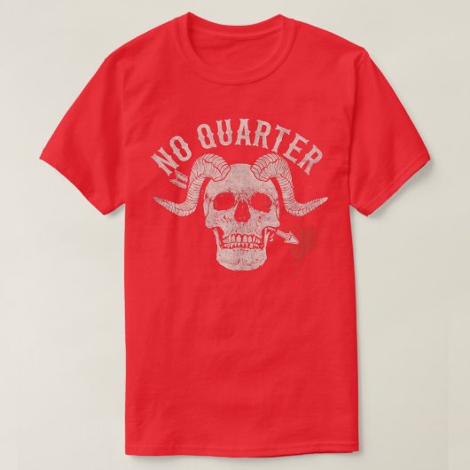 Blackbeard the Pirate Battle Flag Jolly Roger No Q T-Shirt (Design vorne)