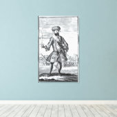 Blackbeard the Pirate, von 'A General History of t Leinwanddruck (Insitu (Holzboden))