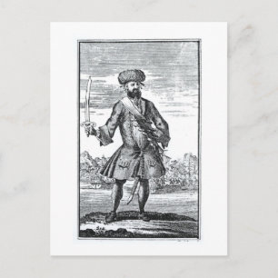 Blackbeard the Pirate, von 'A General History of t Postkarte