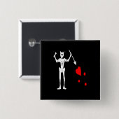 Blackbeard-Weiß Button (Vorne & Hinten)