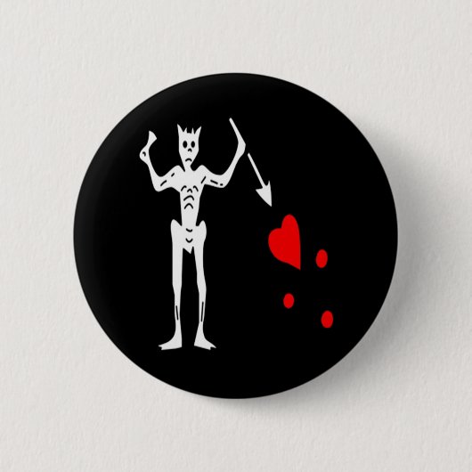 Blackbeard-Weiß Button (Vorderseite)