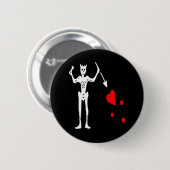 Blackbeard-Weiß Button (Vorne & Hinten)