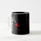Blackbeard-Weiß Zweifarbige Tasse (Vorderseite Links)