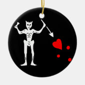 Blackbeards Flagge Keramik Ornament (Vorne)