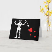 Blackbeards Piraten-Flagge Karte (Gelbe Blume)