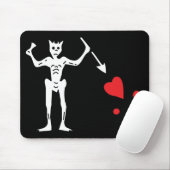 Blackbeards Piraten-Flagge Mousepad (Mit Mouse)