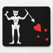 Blackbeards Piraten-Flagge Mousepad (Vorne)