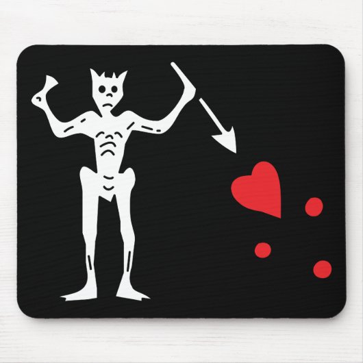 Blackbeards Piraten-Flagge Mousepad (Vorne)