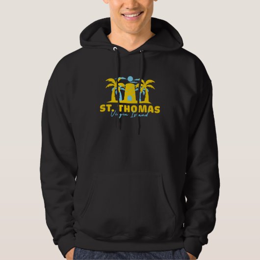 Blackbeardu2019s Castle Palm Trees St Thomas Virgi Hoodie (Vorderseite)