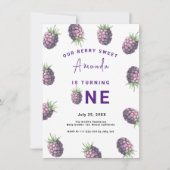 BlackBerry 1. Geburtstag Party | Berry First Einladung (Vorderseite)