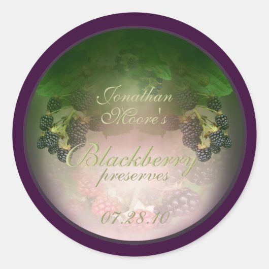 BLACKBERRY 3 RUNDER AUFKLEBER (Vorderseite)