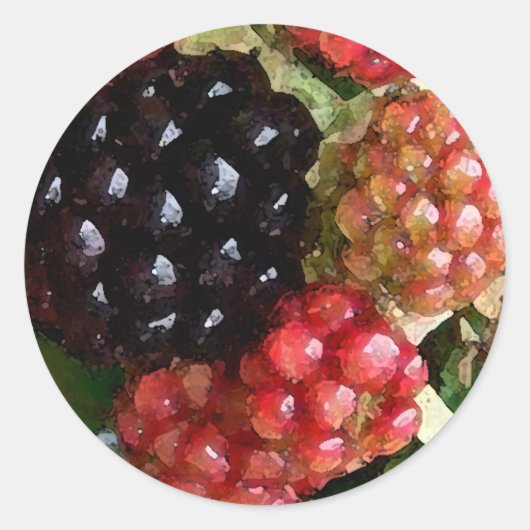 BlackBerry Aquarell - Aufkleber (Vorderseite)