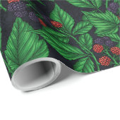 BlackBerry auf dunkelgrau Geschenkpapier (Rolleneckpunkt)