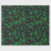 BlackBerry auf dunkelgrau Geschenkpapier (Flach)